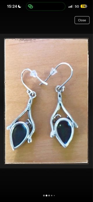 Pendientes Plata 925 Ley & Ónix Natural