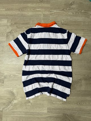 Polo Ralph Lauren Rayas Naranja Azul - Talla M niñ