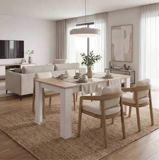 Mesa de comedor extensible Roble Canadian