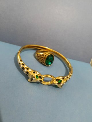Brazalete y Anillo Acero Estilo Arabe