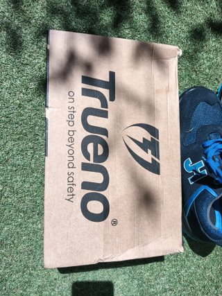 Zapatillas de trabajo Trueno negras y azules
