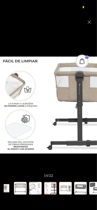 Minicuna colecho ajustable a la cama