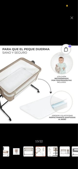 Minicuna colecho ajustable a la cama