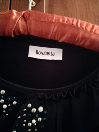 Maglia Dorabella nera con perline