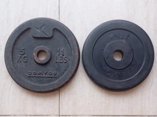 Discos pesa 5 kg hierro fundido