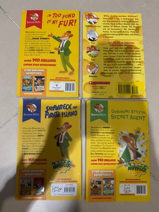 Lote de 4 libros de Geronimo Stilton en ingles