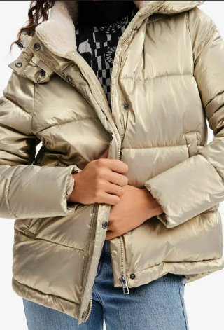 Chaqueta Desigual nueva Mujer Talla M Dorada
