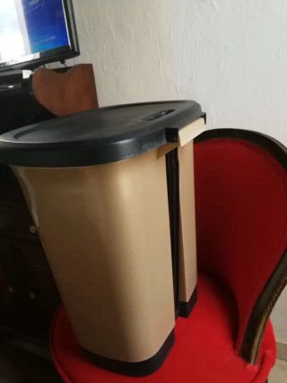 Papelera Dorado Bronce Tapa