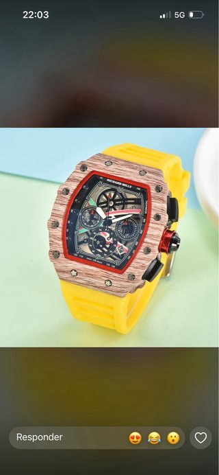 Reloj Richard Mille Marrón y Amarillo