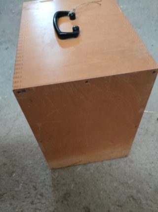 Caja de madera para microscopio