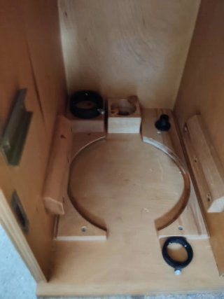 Caja de madera para microscopio