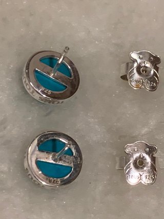 Pendientes Tous Turquesa Plata