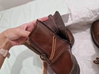 Botas de cordones marrones