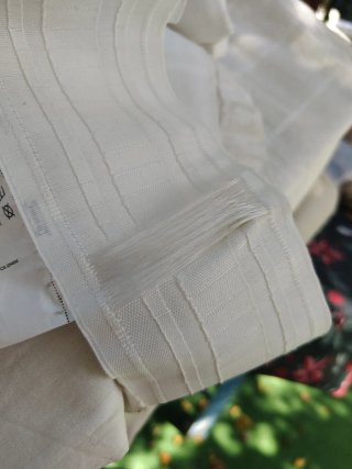 10 cortinas Tela Bergitte blanca con cuadros ikea