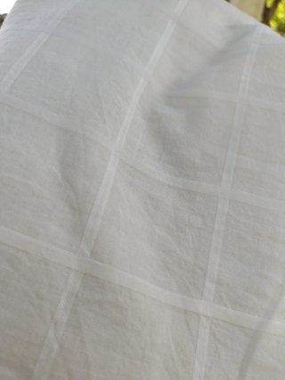 10 cortinas Tela Bergitte blanca con cuadros ikea