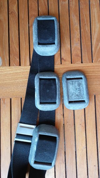 Cinturón de plomos buceo 6kg