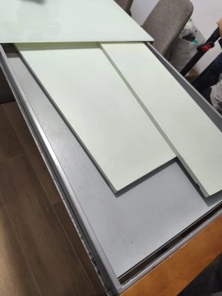Mesa de comedor extensible madera y cristal