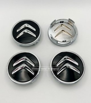 Pack 4 Tapabujes Citroen 60mm negro