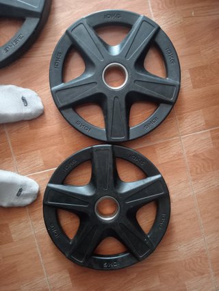 Discos 10kg para barra olímpica 50mm