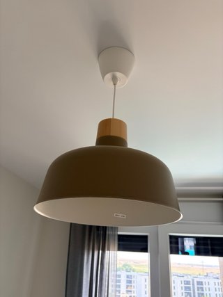 Lámpara de techo moderna madera y beige
