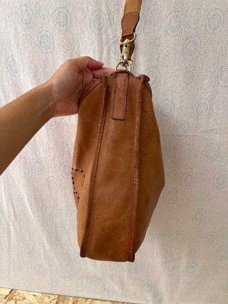 Borsa stile Evelyne in pelle marrone