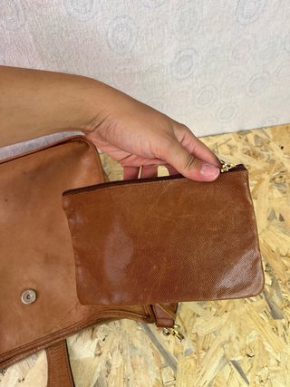 Borsa stile Evelyne in pelle marrone