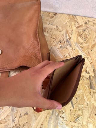 Borsa stile Evelyne in pelle marrone