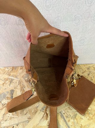 Borsa stile Evelyne in pelle marrone