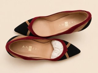 Zapatos Salón Angari Piel Ante Talla 35/36 Burdeos