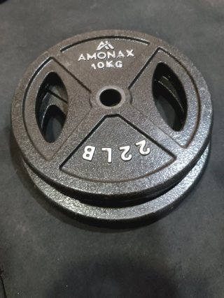 Discos de pesa 5kg para gimnasio 25mm.