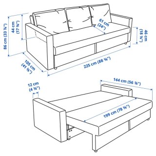 Oferta solo hoy - Sofá Cama IKEA FRIHETEN 3 Plazas