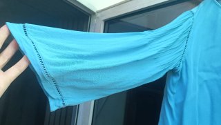 Blusa Massimo Dutti Azul Turquesa Viscosa
