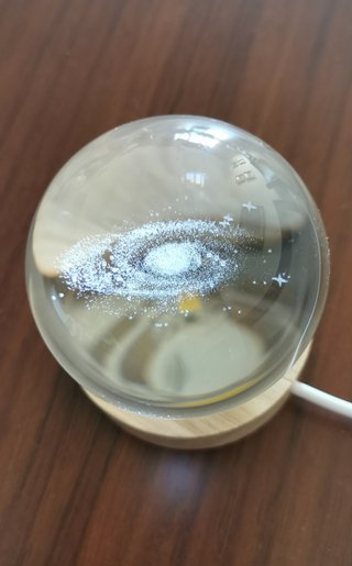 Lámpara Bola Cristal 3D Galaxia LED