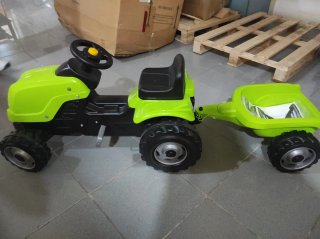 Tractor Infantil Verde con Remolque
