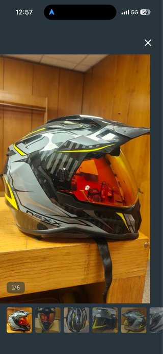 Casco Moto NEXX X.WRL ATIKA Gris/Amarillo Carbono