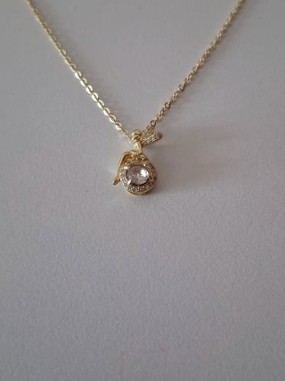 Collar Plata 925 Baño Oro Ángel