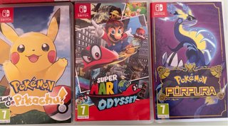 Nintendo Switch OLED Blanca, 3 Juegos y SD128GB