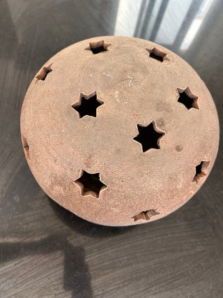 Farol de Barro con Estrellas para Jardín