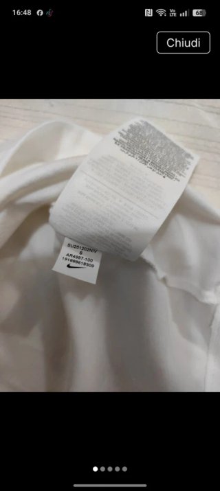 Maglia Nike Uomo Cotone Bianca Taglia S
