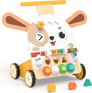 Andador Montessori Perro Madera 6 en 1
