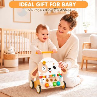 Andador Montessori Perro Madera 6 en 1