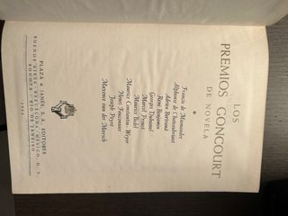 Novelas Premios Goncourt