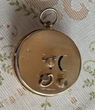 Reloj de mesa Blessing, vintage, dorado