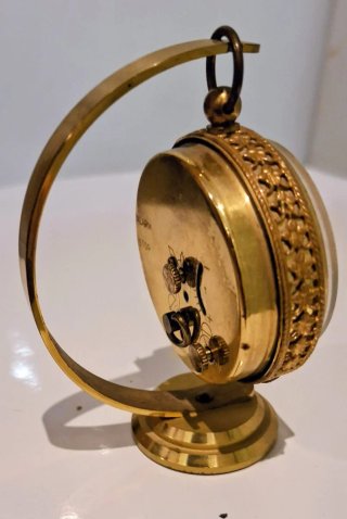 Reloj de mesa Blessing, vintage, dorado
