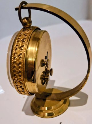 Reloj de mesa Blessing, vintage, dorado