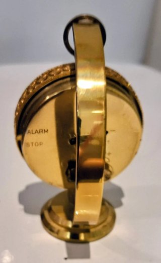Reloj de mesa Blessing, vintage, dorado