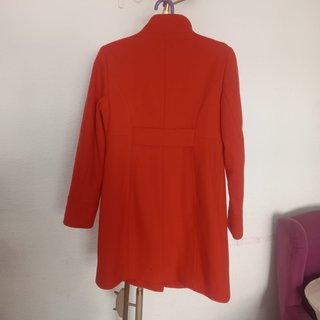 Abrigo Rojo Lana El Corte Inglés Vintage