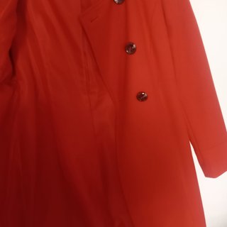 Abrigo Rojo Lana El Corte Inglés Vintage