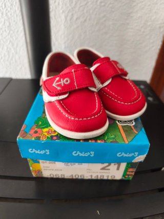 Zapatos Chispas Bebé Rojo Marino Blanco Talla 21