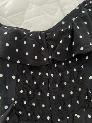 Vestido Zara lunares negro y blanco